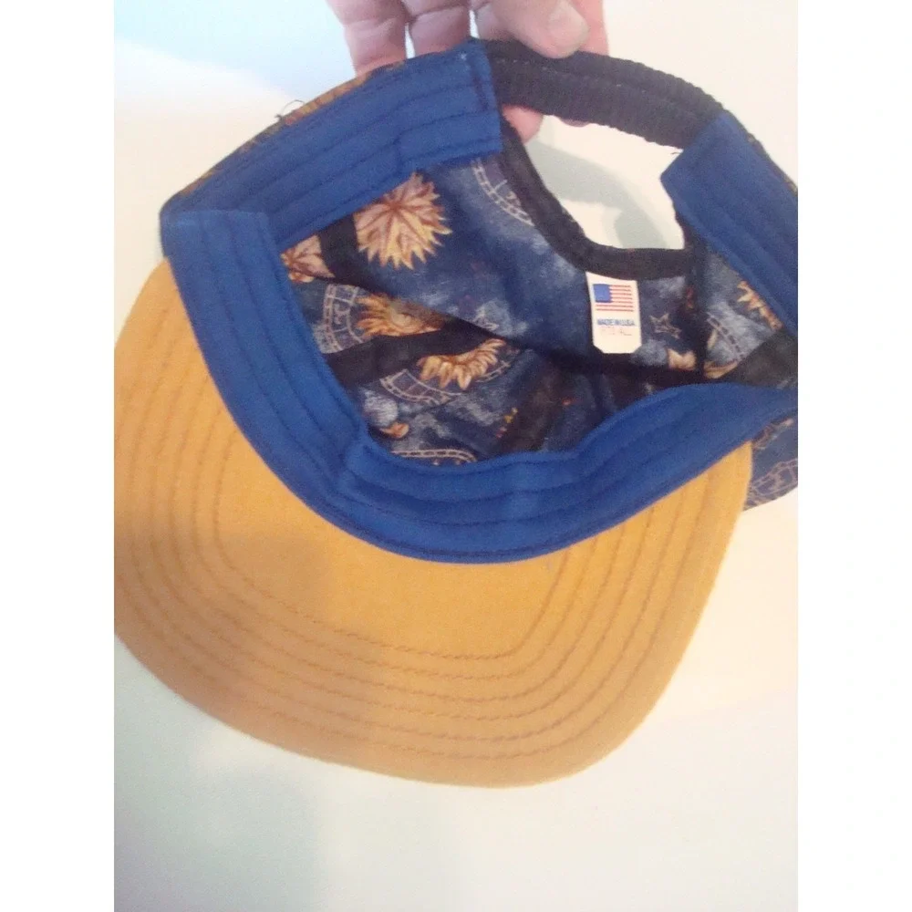 MOON STARS SPACE PHYSIC  USA MADE 90S BEACH HAT CAP VINTAGE DEADSTOCK R2